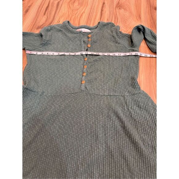 Free People beach Blossom Button Up Mini Dress oversized Pockets sz XS - Picture 9 of 10